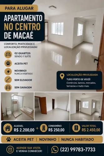 Apartamento 2 quartos centro de Macaé