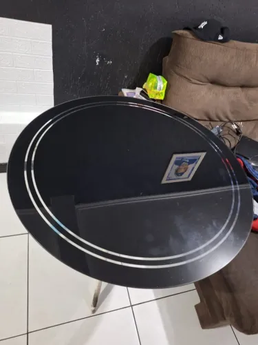 Mesa de Jantar - VIDRO PRETO TEMPERADO.