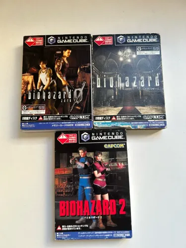 RESIDENT EVIL 0, 1 e 2 GameCube - BIOHAZARD - CIB