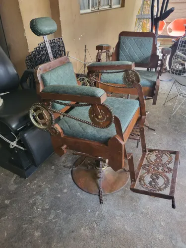 CADEIRAS BARBEIRO CABELEIREIRO steampunk ART METAL