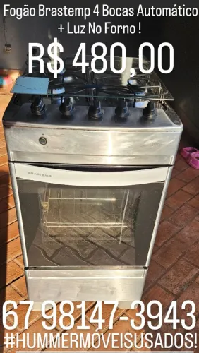 Vende - Se Fogão Brastemp 4 Bocas Automático + Luz No Forno !