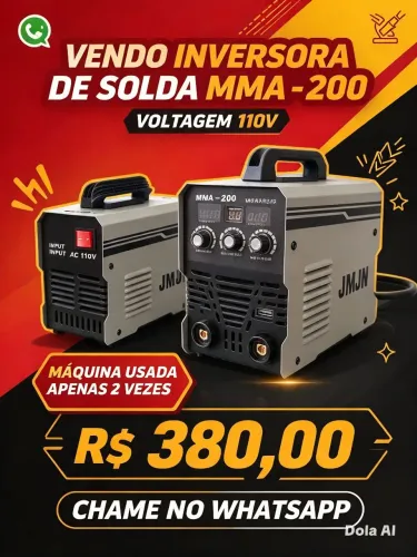 Inversora de solda 200 amperes 