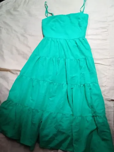 Vestido Midi Verde Vanillamint Tamanho G Novo