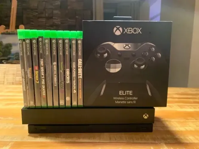 XBOX ONE X + CONTROLE ELITE + JOGOS