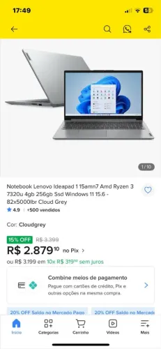 Notebook muito novo!