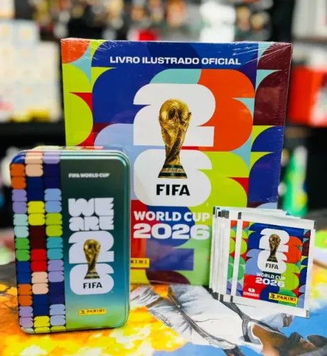 Album Capa Dura + 10 Pacotinhos + Porta Figurinhas Panini