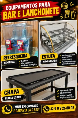 Equipamentos bar e lanchonete