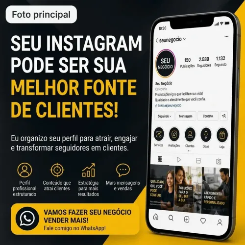 Seu Instagram não traz clientes? Eu resolvo isso para você