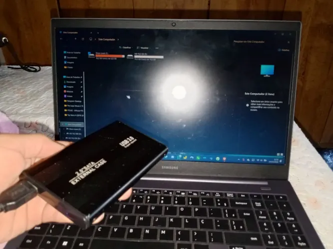 HD Externo USB 3.0 75GB para Notebook/PC - Funcionando