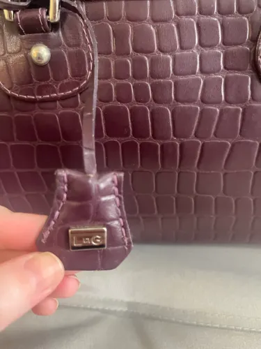 Bolsa L&G Vinho Croco Modelo Baú