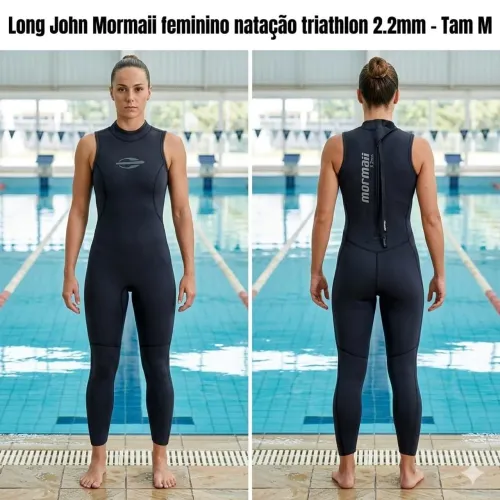 long john mormaii feminino natação e triathlon 2.2 mm treino