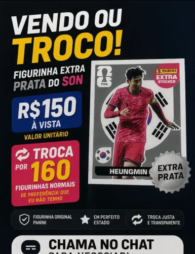 Vendo ou Troco Figurinha Extra Prata do Son - Copa do Mundo 2026