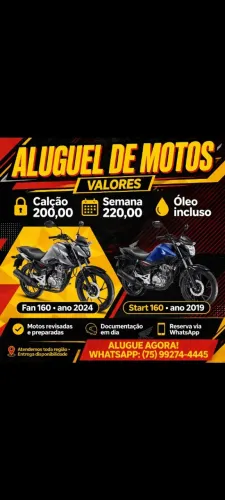 Aluguel de moto. Moto aluguel