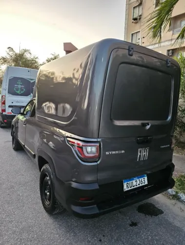 Capota de fibra para Fiat Strada cabine simples CS cor cinza Silverstone