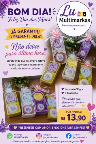 Kit dia das Mães Natura