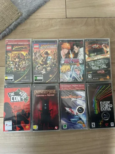 Jogos RARO: 8 Jogos de PSP LACRADOS DE FÁBRICA! (Itens de Coleção)