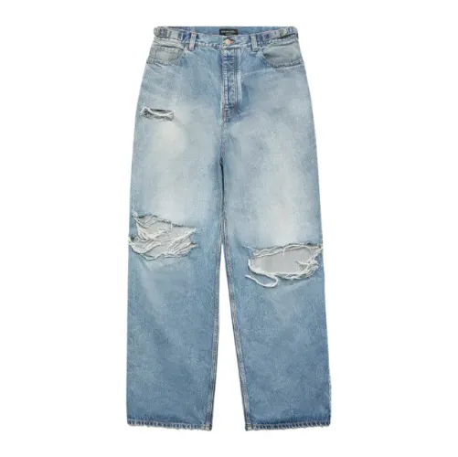 calça balenciaga destroyed baggy jeans skater