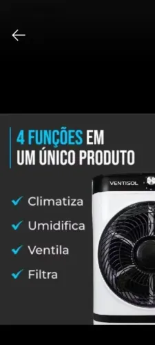 CLIMATIZADOR VENTISOL 9L 65w branco com 4 funções