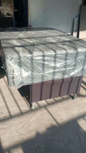 CAMA BOX PRETO AVELUDADO ___ CASAL CAMA BOX PRETO AVELUDADO SOLTEIRO