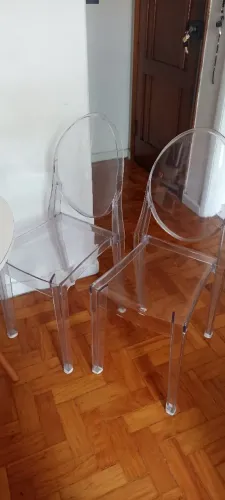 4 Cadeiras de cristal