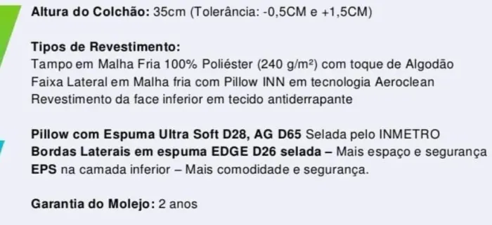 Colchão casal padrão 8 meses de uso