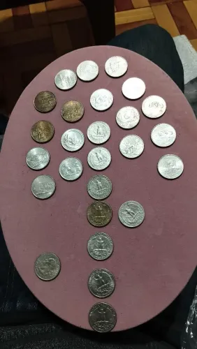 Moedas antigas Brasil e Dollar