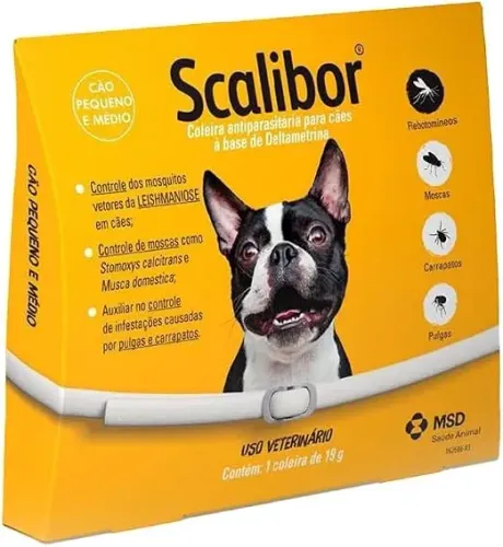 Scalibor® 19g - Coleira Antiparasitária contra mosquitos vetores da Leishmaniose - Cães po
