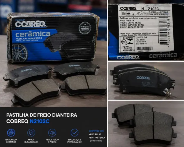 Pastilha de Freio Dianteira Cerâmica Cobreq N2102C - Nova