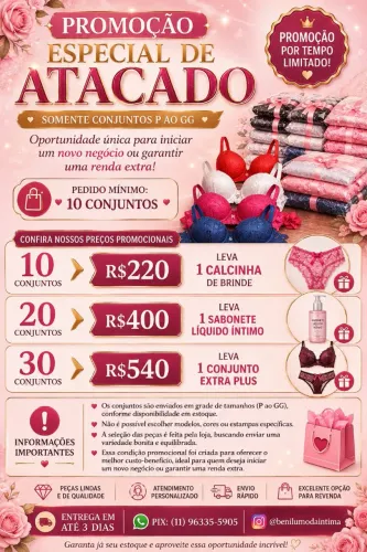 Lingerie atacado 