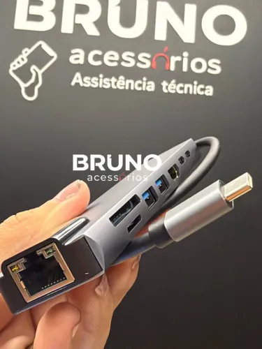 HUB adaptador Multiportas com Leitor de cartão e entrada RJ