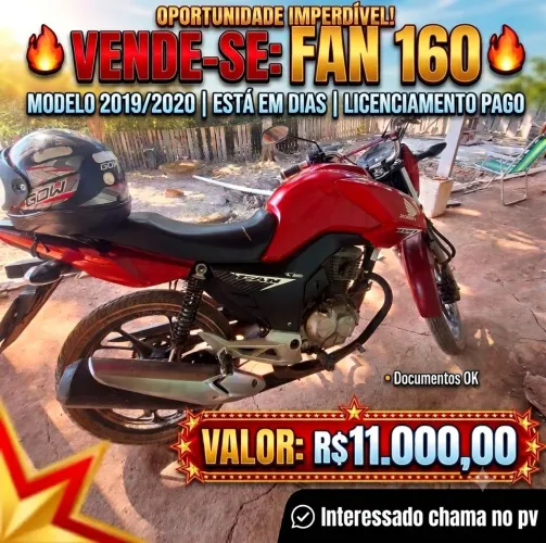 Fan160 ano 2019 modelo 2020