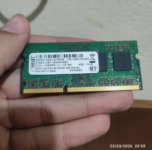 Memória RAM 4GB DDR3L 1600MHz Notebook (PC3L-12800)