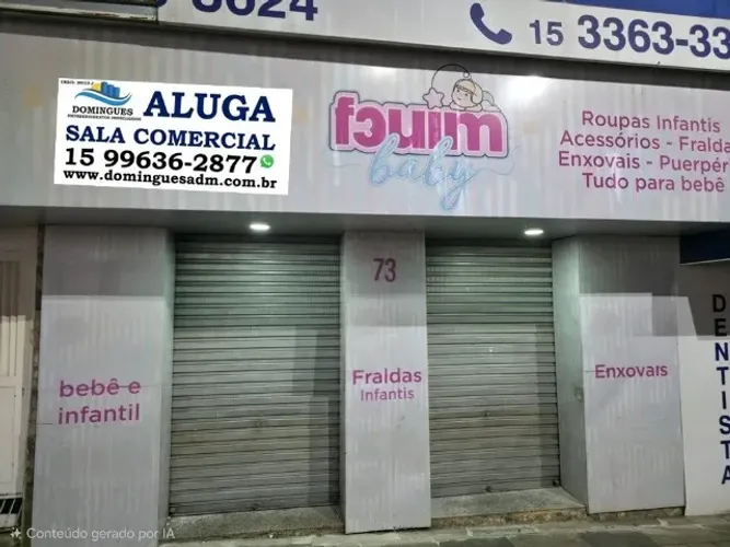 Sala Comercial para Locação Centro de Boituva-SP