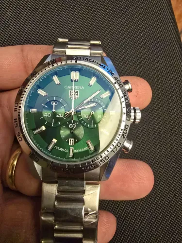 Relógio em aço pulseira em aço Cronógrafo 
