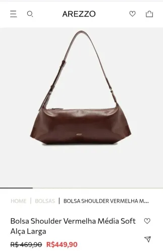 Bolsa média AREZZO nova 