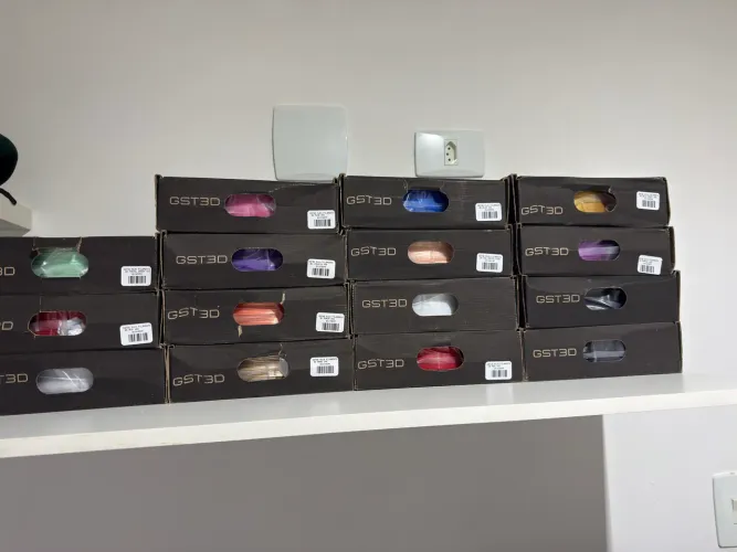 15 rolos de filamento gst3d cores variadas 
