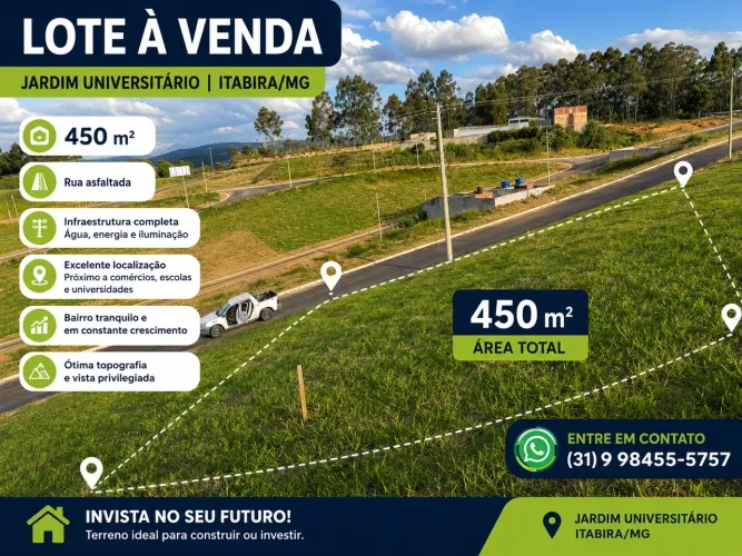 VENDO LOTE 450² JARDIM UNIVERSITARIO TROCO