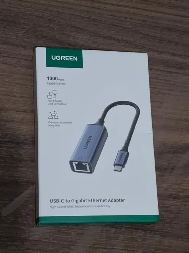 Adaptador de Rede RJ45 Ugreen p/ Micro USB-C - Gigabit 1000Mbps