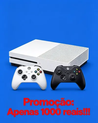 Xbox one s,com dois controles, suporte de controle e capa de proteção 