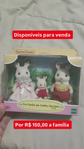 Sylvanian Families - Trio Família dos coelhos chocolate