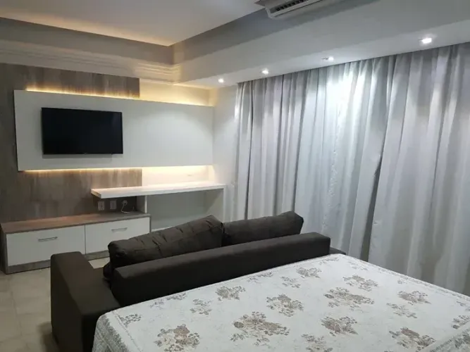 Ponta Negra, Flat Mobiliado com ótima vista para Rio Negro, Manaus