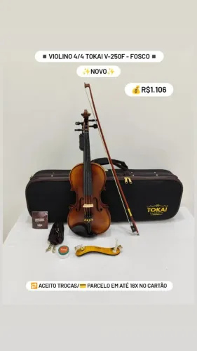 Violino 4/4 Tokai V-250F Fosco - Novo R$1106,00 - Parcelo 21x cartão