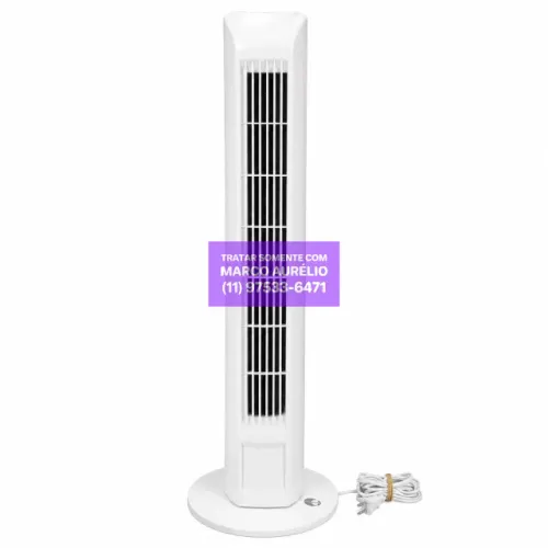 Ventilador Torre Equation 75cm Branco 45W Rotacionador 110V - 1 - R$ 300