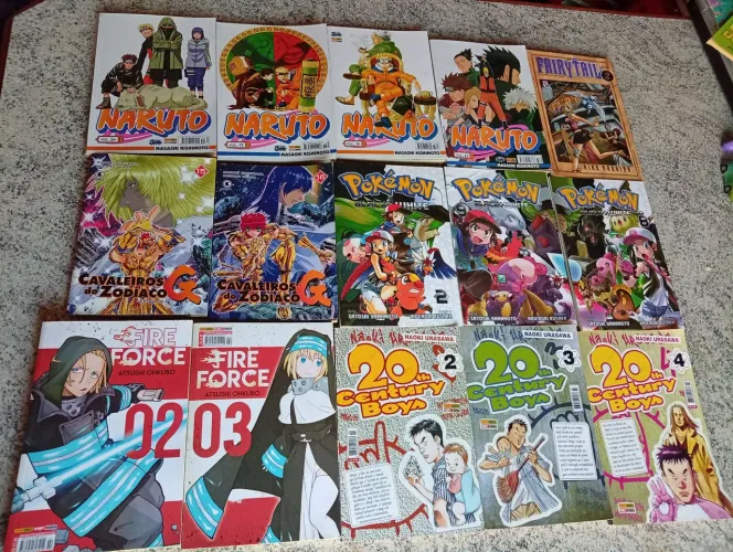 HQS Mangás Diversos Naruto Cavaleiros do Zodíaco Pokémon Kuroko Seven Deadly e outros