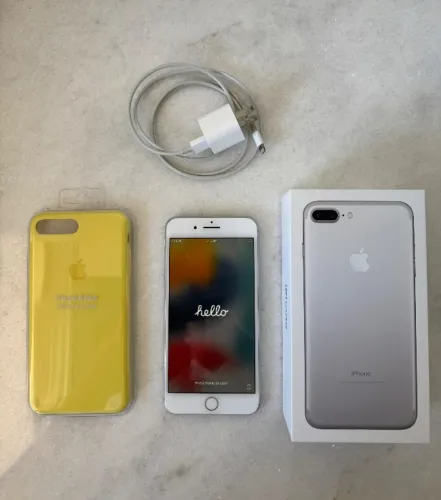 iPhone 7 Plus 32GB Prata Completo Caixa e Carregador