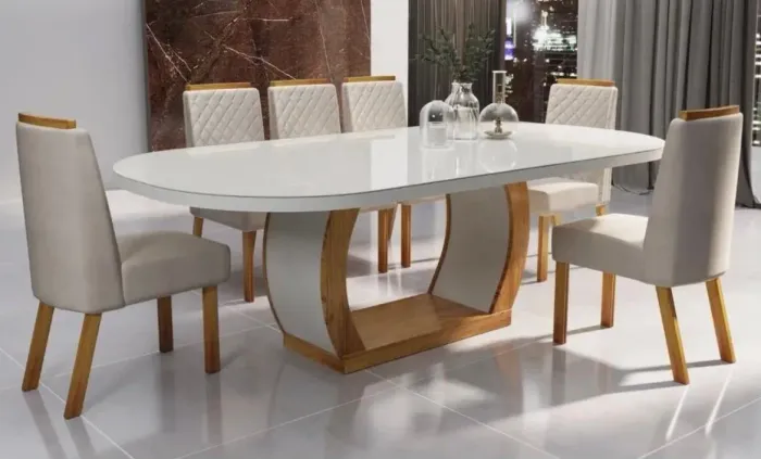 Mesa com 6 cadeiras