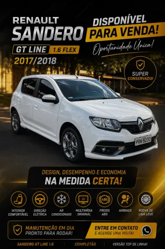 Renault Sandero GT Line Flex 1.6 16V 5P 2018