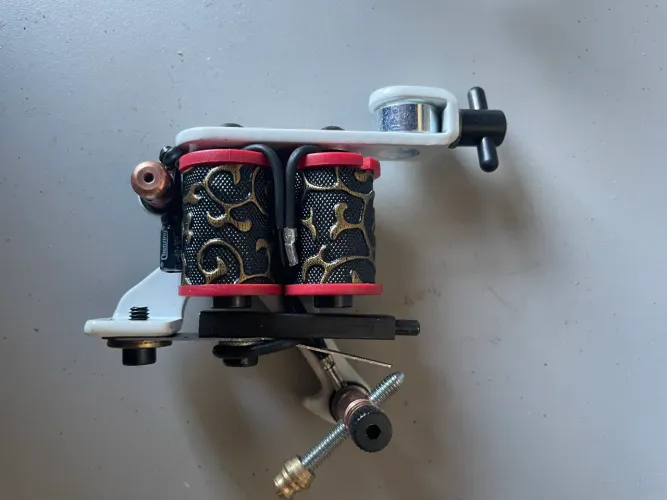Maquina De Tatuagem De Bobina Estampa Caveira Para Traco E Sombra