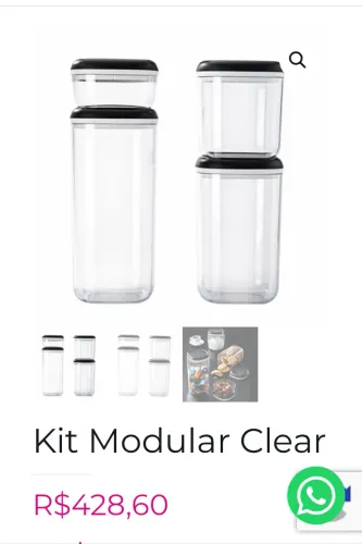 Kit Modular Clear Tupperware