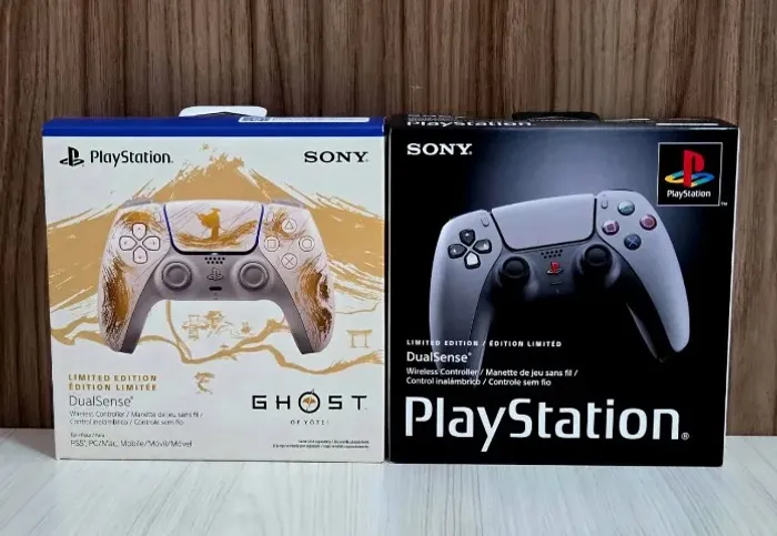 Controles DualSense Edições Limitadas Ghost of Tsushima e PlayStation